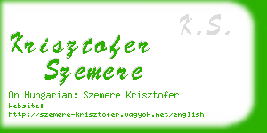 krisztofer szemere business card